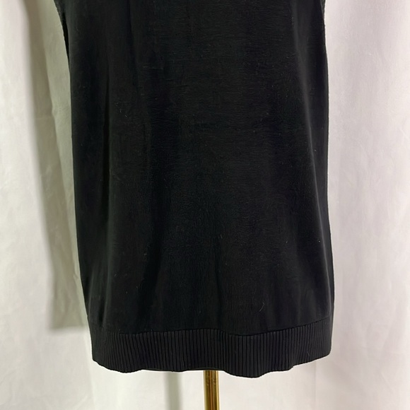 Christopher & Banks Black & White Beaded Snowflake Zip Front Knit Vest - Picture 11 of 15